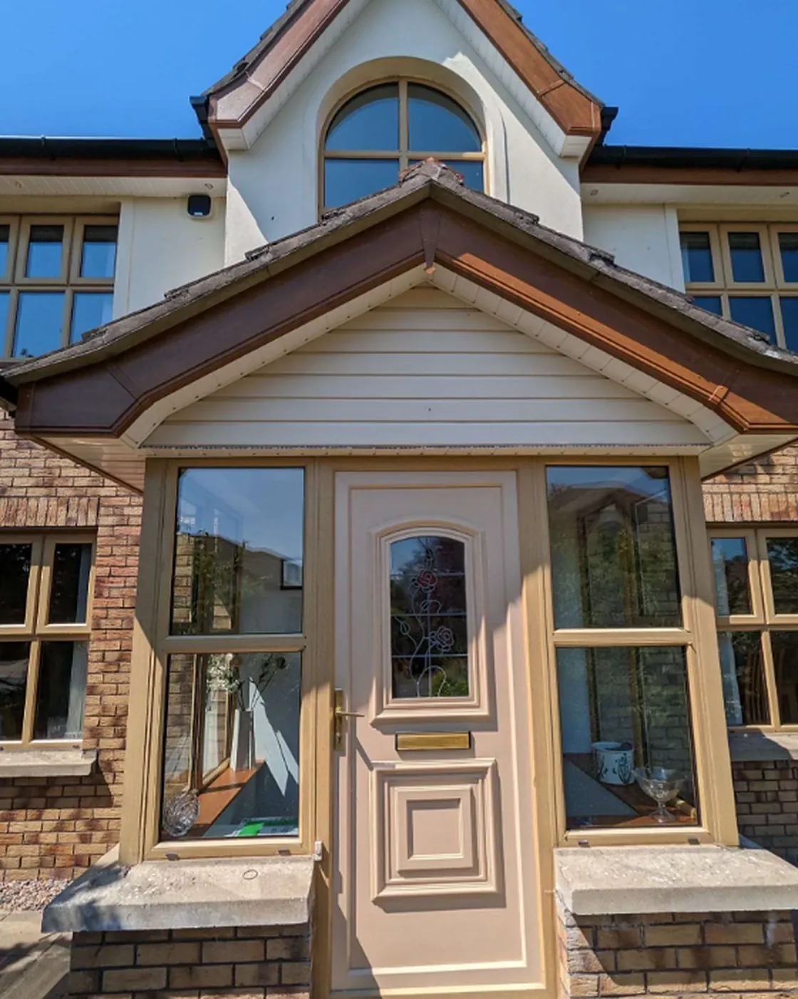 uPVC fascia board and bargeboard on a porch canopy